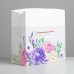 Пакет-коробка "Хорошего настроения" цветы акварель