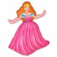 Шар фольгированный Принцесса розовая 14 дюймов