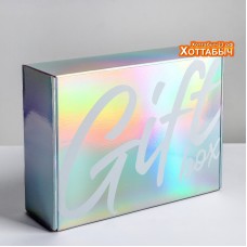 Коробка "Gift box" голография 30,5*22*9,5 см.