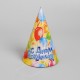 Колпак бумажный "С днём рождения" воздушные шары