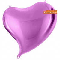 Шар фольгированный Сердце изгиб фиолетовый 18 дюймов