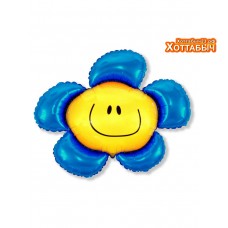 Шар фольгированный Цветок синий 14 дюймов