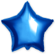 Шар фольгированный Звезда синий 18 дюймов