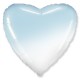 Шар фольгированный Сердце голубой градиент 18 дюймов