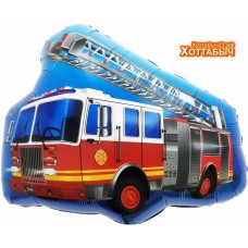 Шар фольгированный Пожарная машина фигура 27 дюймов