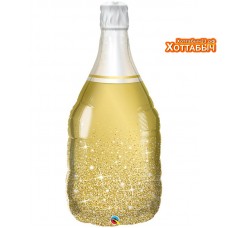 Шар фольгированный Бутылка шампанского белая 39 дюймов