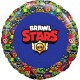 Шар фольгированный BRAWL STARS круг 18 дюймов