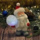 Сувенир световой "Дед Мороз со снежком"