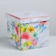 Коробка "Только для тебя" цветы мрамор 18,5*18,5*18,5 см