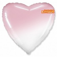 Шар фольгированный Сердце розовый градиент 18 дюймов