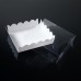Коробка Белая волнистая с прозрачной крышкой 12*12*3 см.