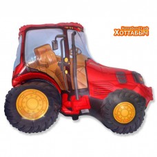 Шар фольгированный Трактор красный 32 дюйма