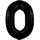 Шар фольгированный 0 Черный Агура 40 дюймов