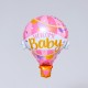 Шар фольгированный Welcome baby розовый воздушный шар 22 дюйма