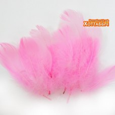 Перья Розовые пастель (13-15 см.) 30 шт.