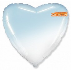 Шар фольгированный Сердце голубой градиент 32 дюйма