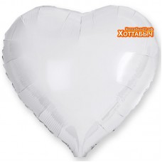 Шар фольгированный Сердце белый 18 дюймов
