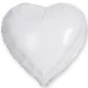 Шар фольгированный Сердце белый 18 дюймов