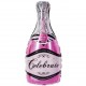 Шар фольгированный Бутылка шампанского розовая 14 дюймов