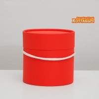 Коробка "Красная" круглая 12*12 см.