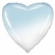 Шар фольгированный Сердце голубой градиент 32 дюйма