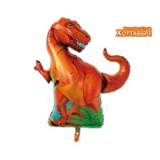 Шар фольгированный Динозавр оранжевый 36 дюймов
