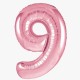 Шар фольгированный 9 Розовый 40 дюймов Агура