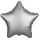 Шар фольгированный Звезда серый сатин 18 дюймов